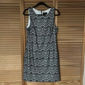 Jessica Simpson black and white lace dress